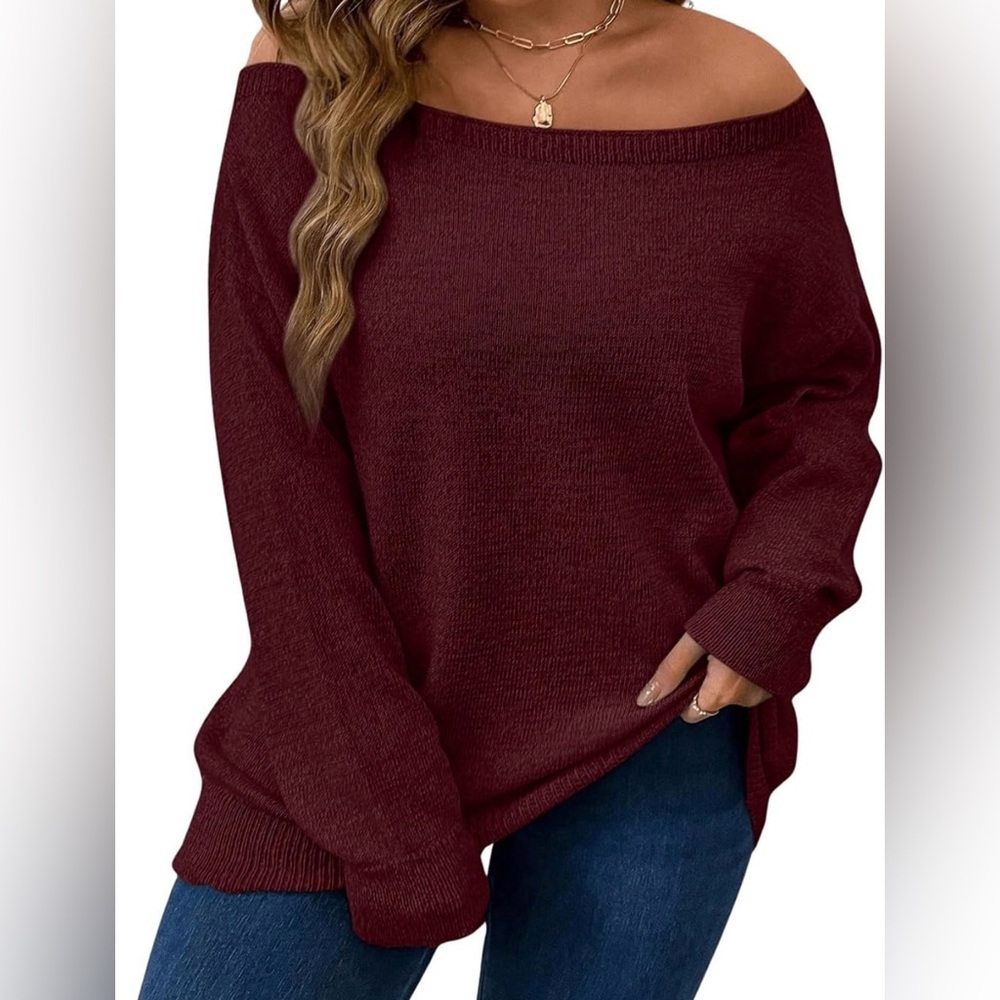 Amazon Fashion Sweater. Burgundy. Size L.